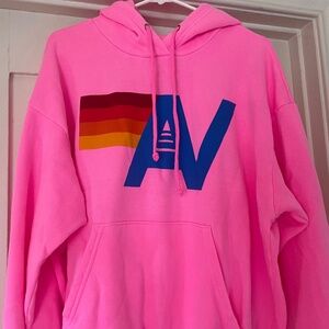 Aviator Nation neon pink hoodie